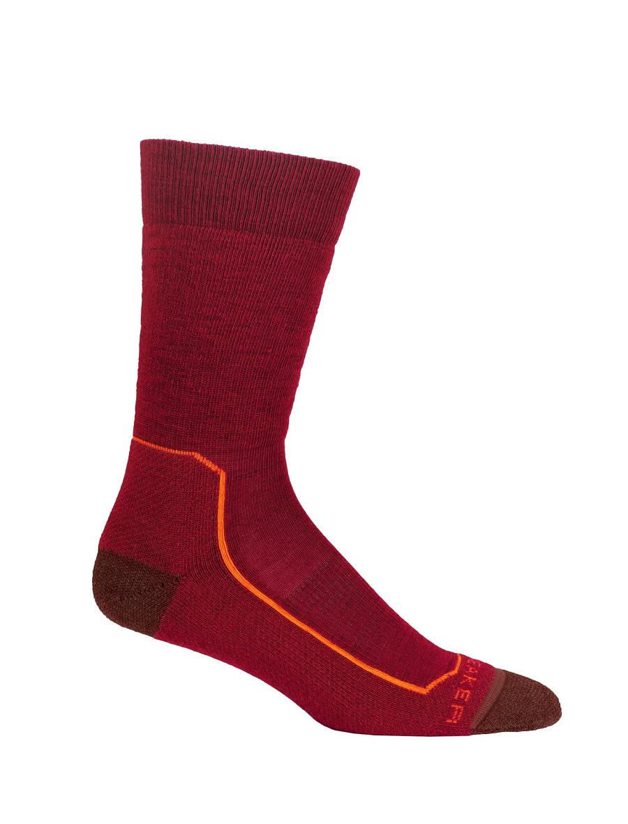 Cherry / Espresso Icebreaker Merino Hike+ Medium Crew Women's Socks | AU 1430HAPK